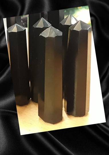 Black Tourmaline Crystal Point 7.4cms image 0